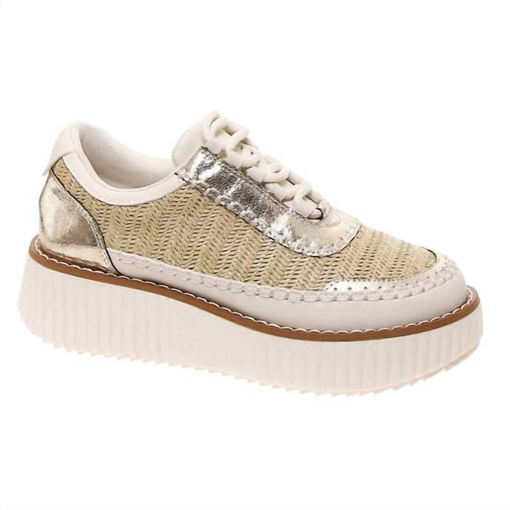NEW PIERRE DUMAS women's platform sneaker in gold